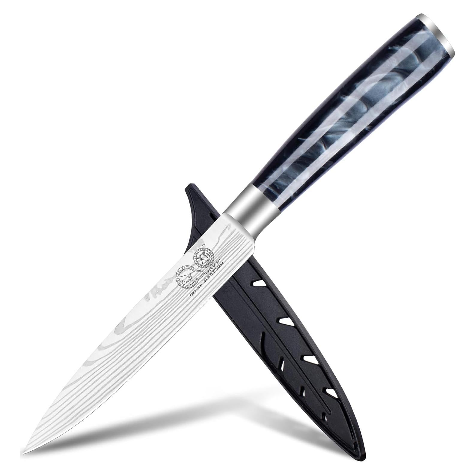 Cuchillo de Cocina XYJ de Acero Inoxidable 12.7 cm con Funda