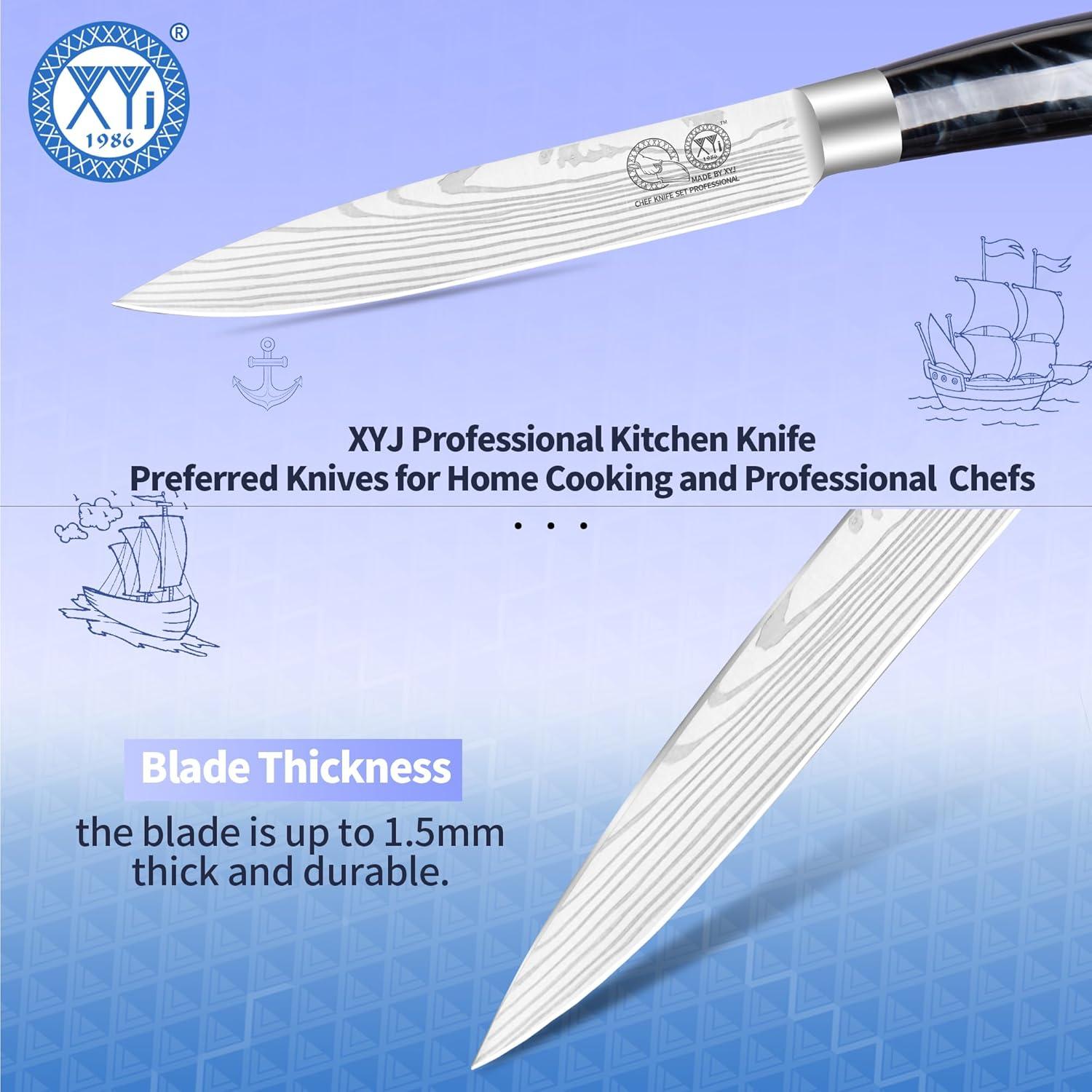 Cuchillo de Cocina XYJ de Acero Inoxidable 12.7 cm con Funda