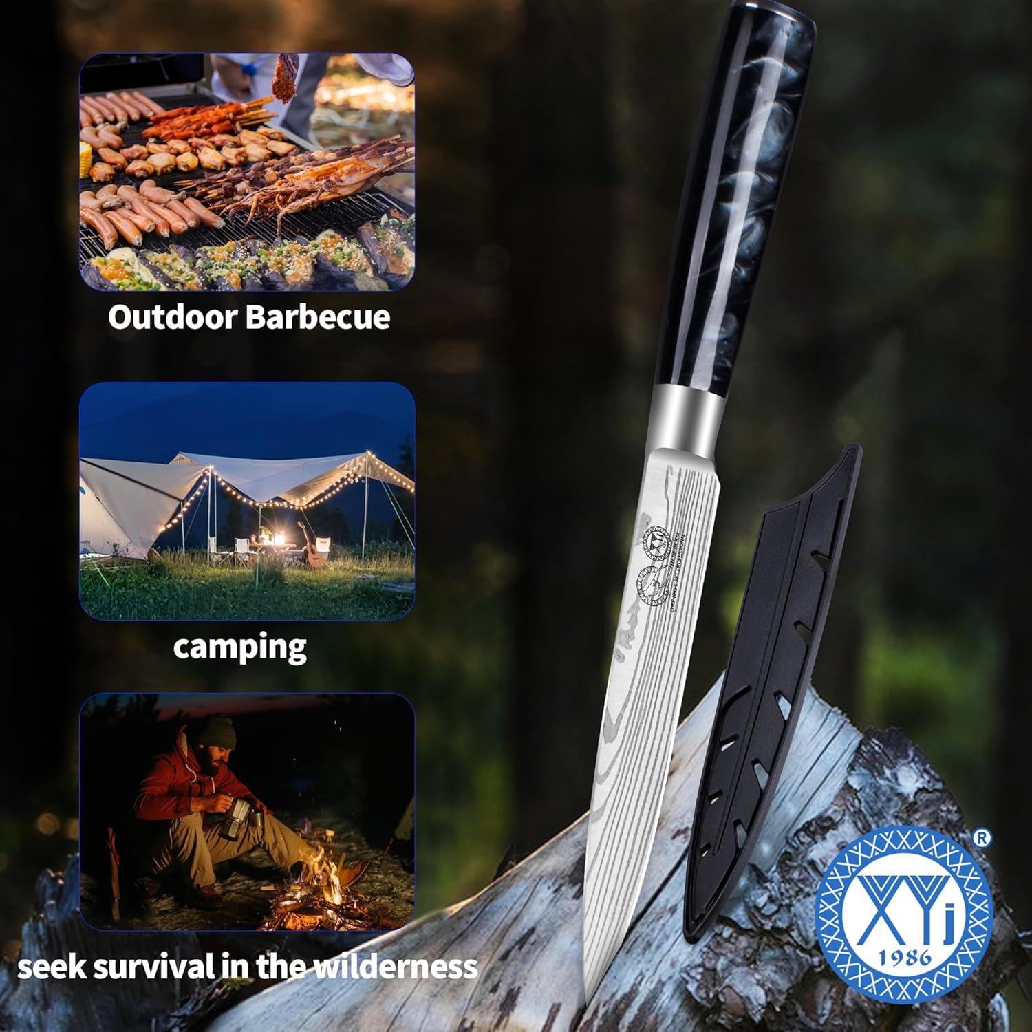 Cuchillo de Cocina XYJ de Acero Inoxidable 12.7 cm con Funda