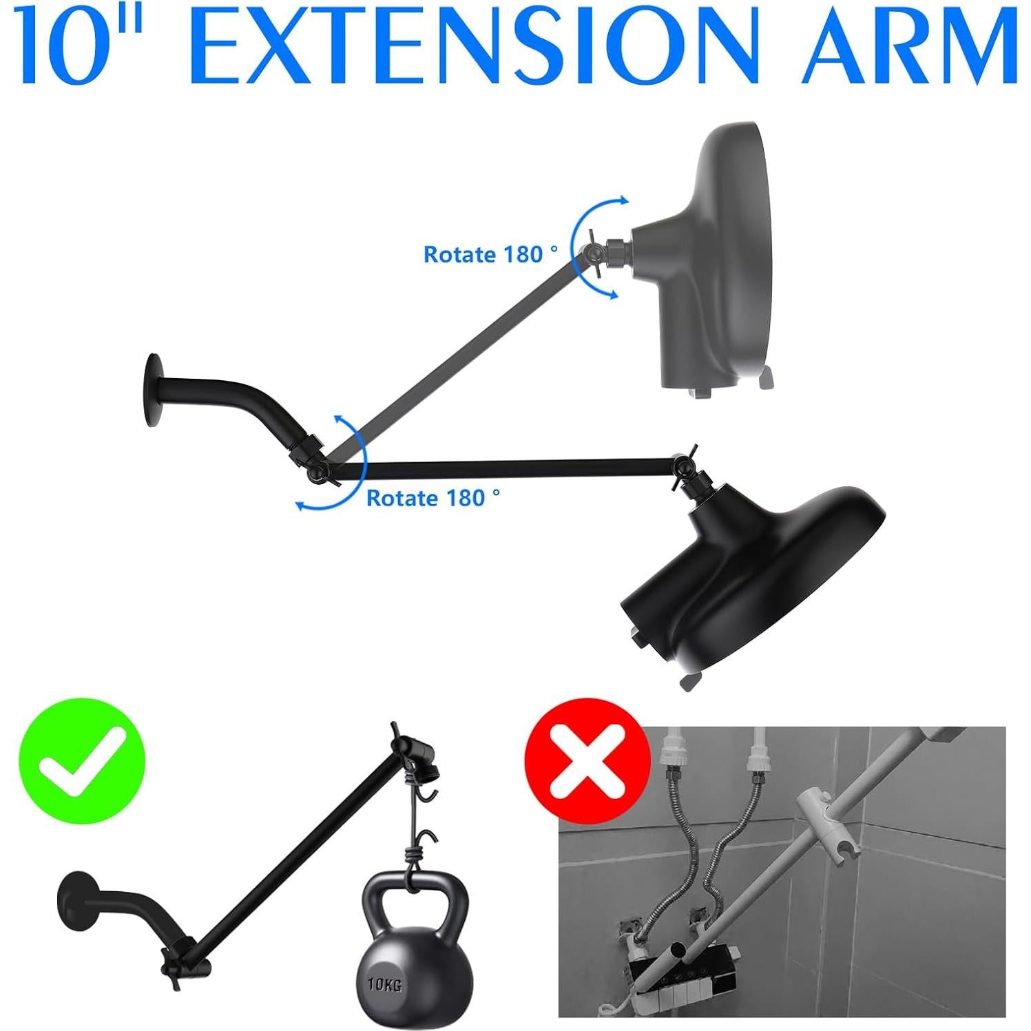 Cabezal de Ducha de Lluvia Filtrado Mougcet 20 cm Alta Presión