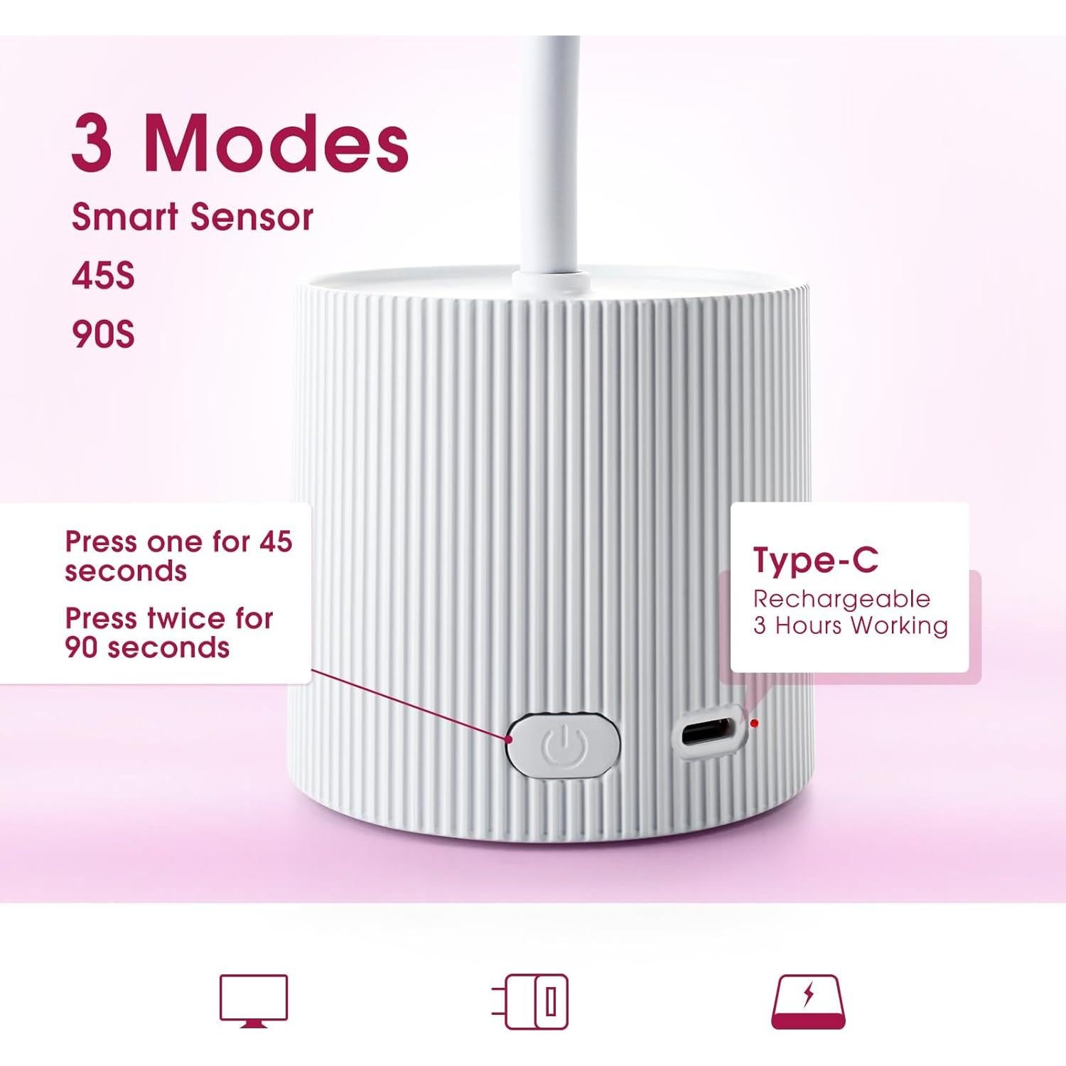 Lámpara de Uñas LED UV 27W Liddy Art Recargable Portátil