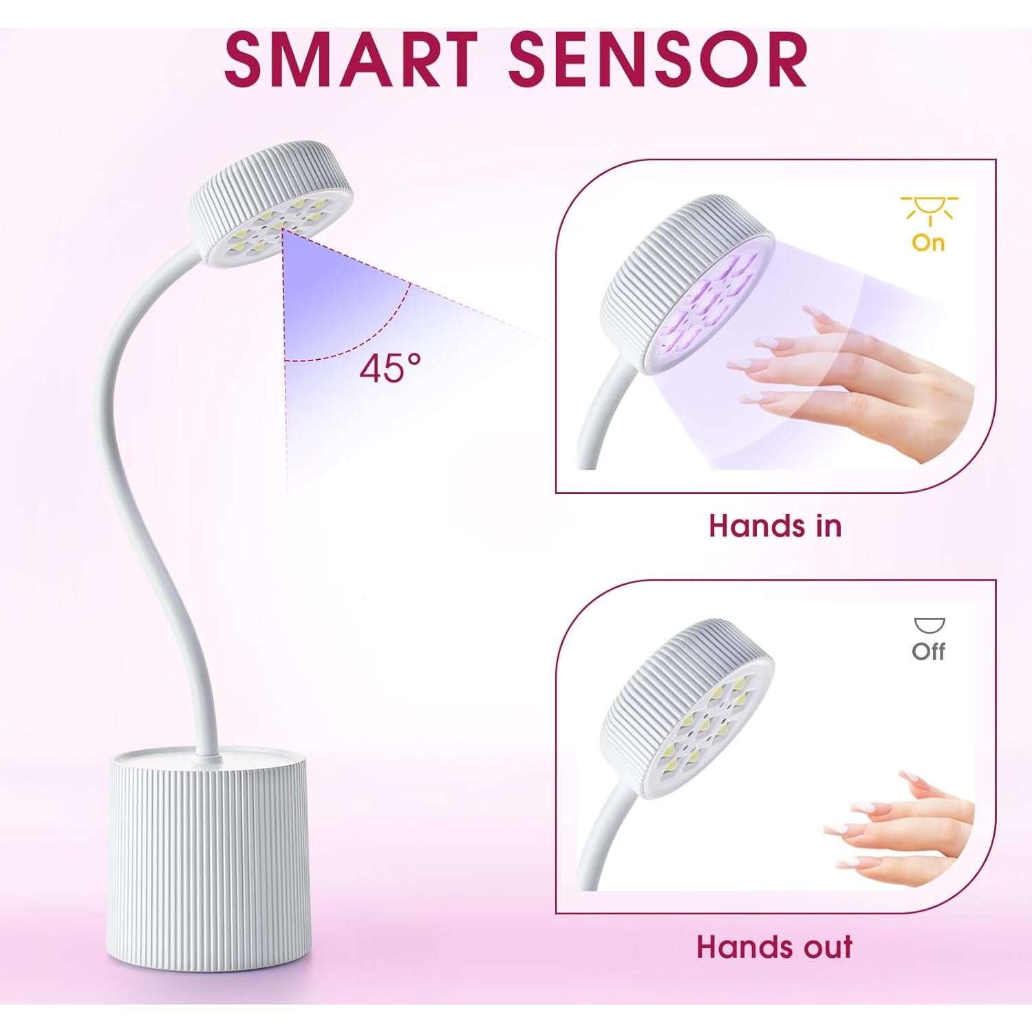 Lámpara de Uñas LED UV 27W Liddy Art Recargable Portátil