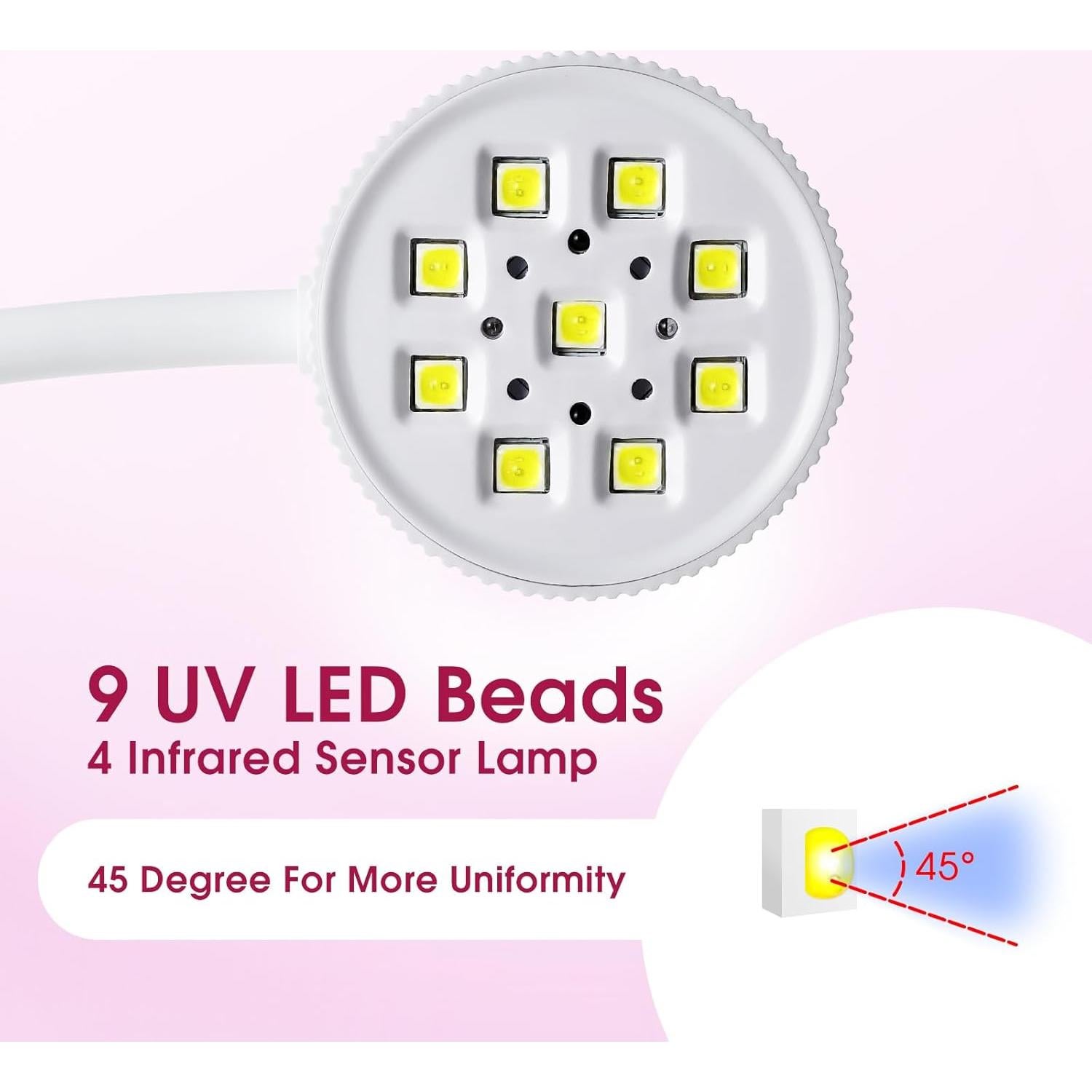 Lámpara de Uñas LED UV 27W Liddy Art Recargable Portátil