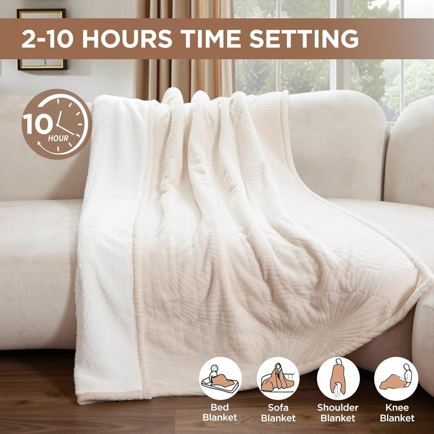 Manta Térmica Eléctrica Westinghouse Beige 50x60" 6 Niveles Calor