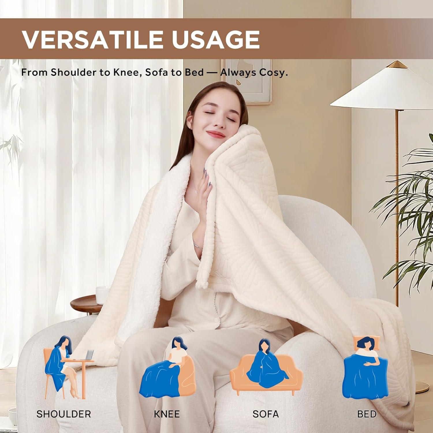 Manta Térmica Eléctrica Westinghouse Beige 50x60" 6 Niveles Calor