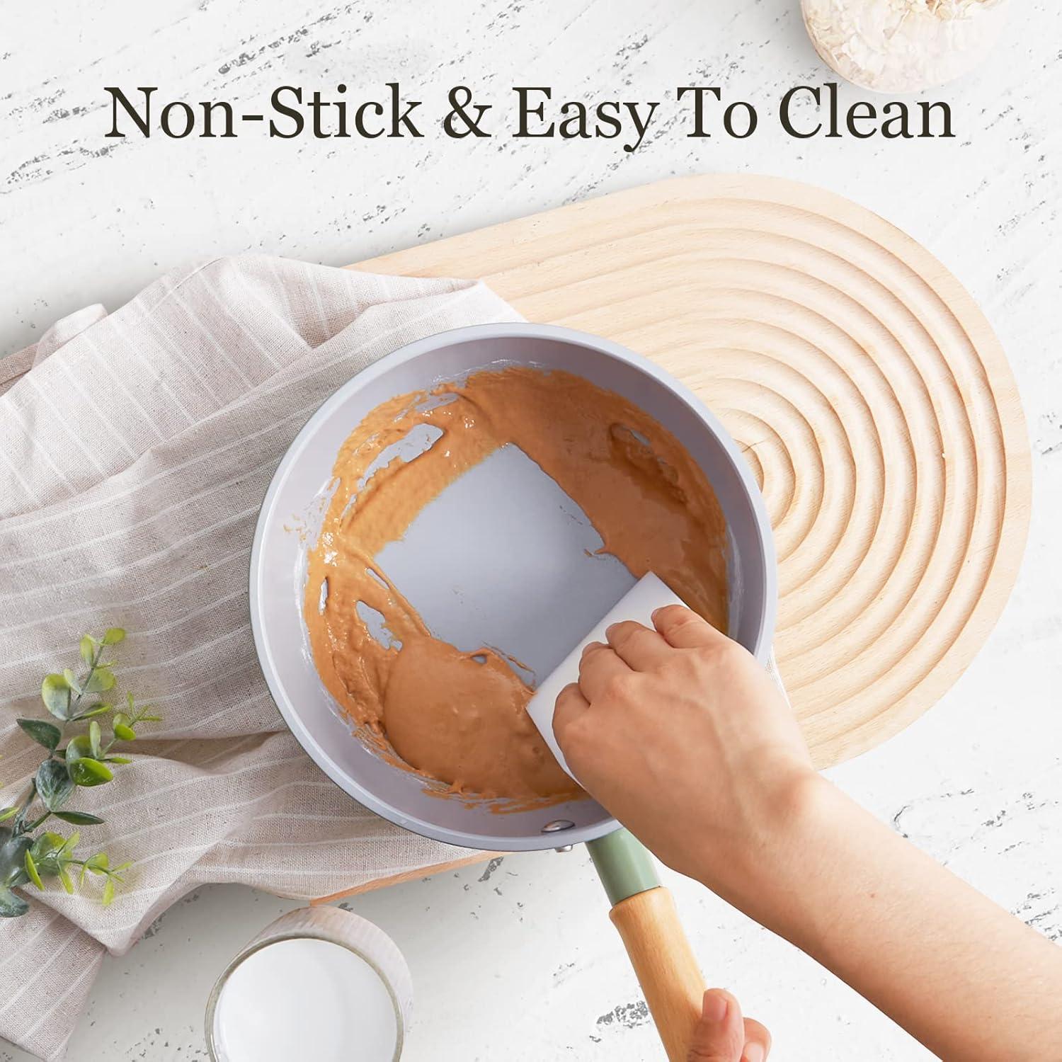 Cacerola Antiadherente ROCKURWOK 1.5 Qt Verde con Tapa