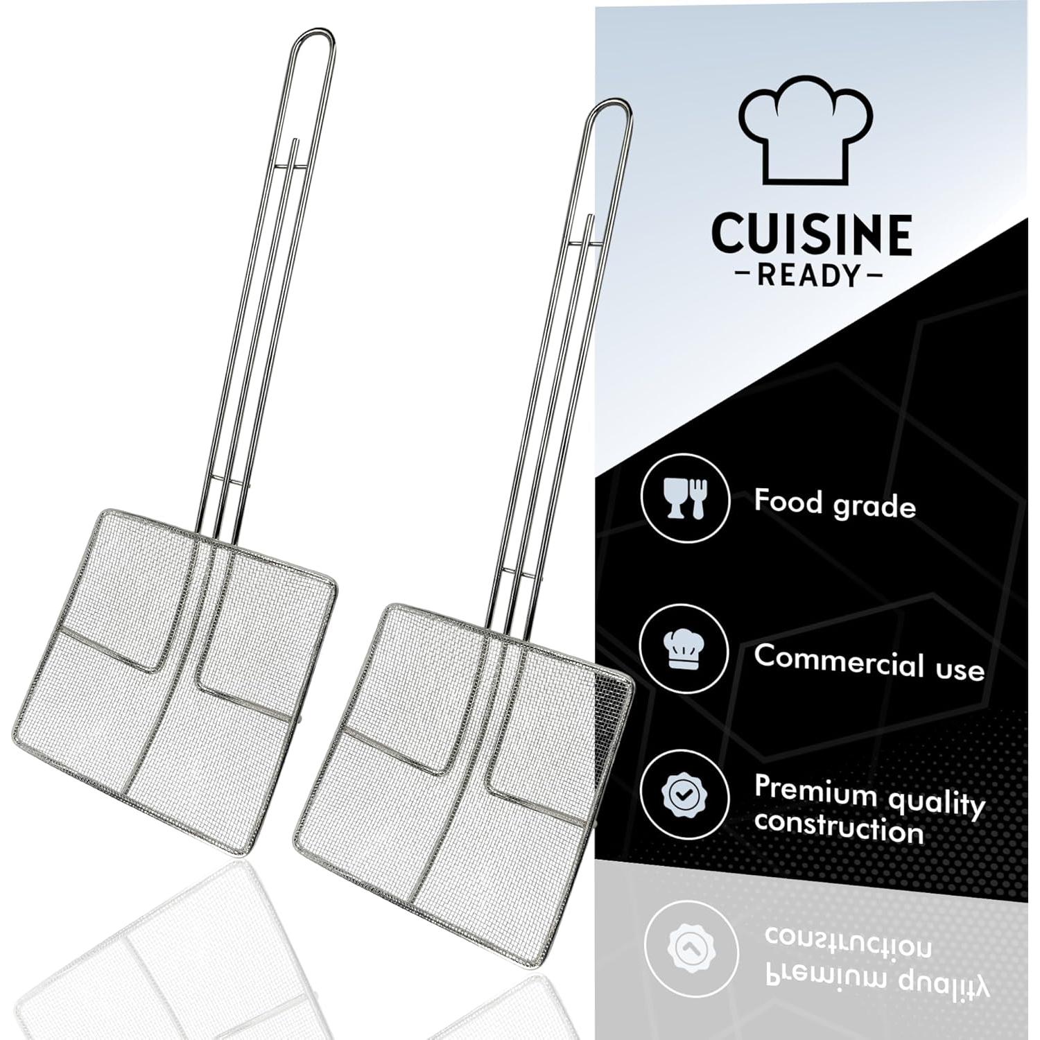 Colador de Malla Fina Cuisine Ready 2 Piezas Acero Inoxidable