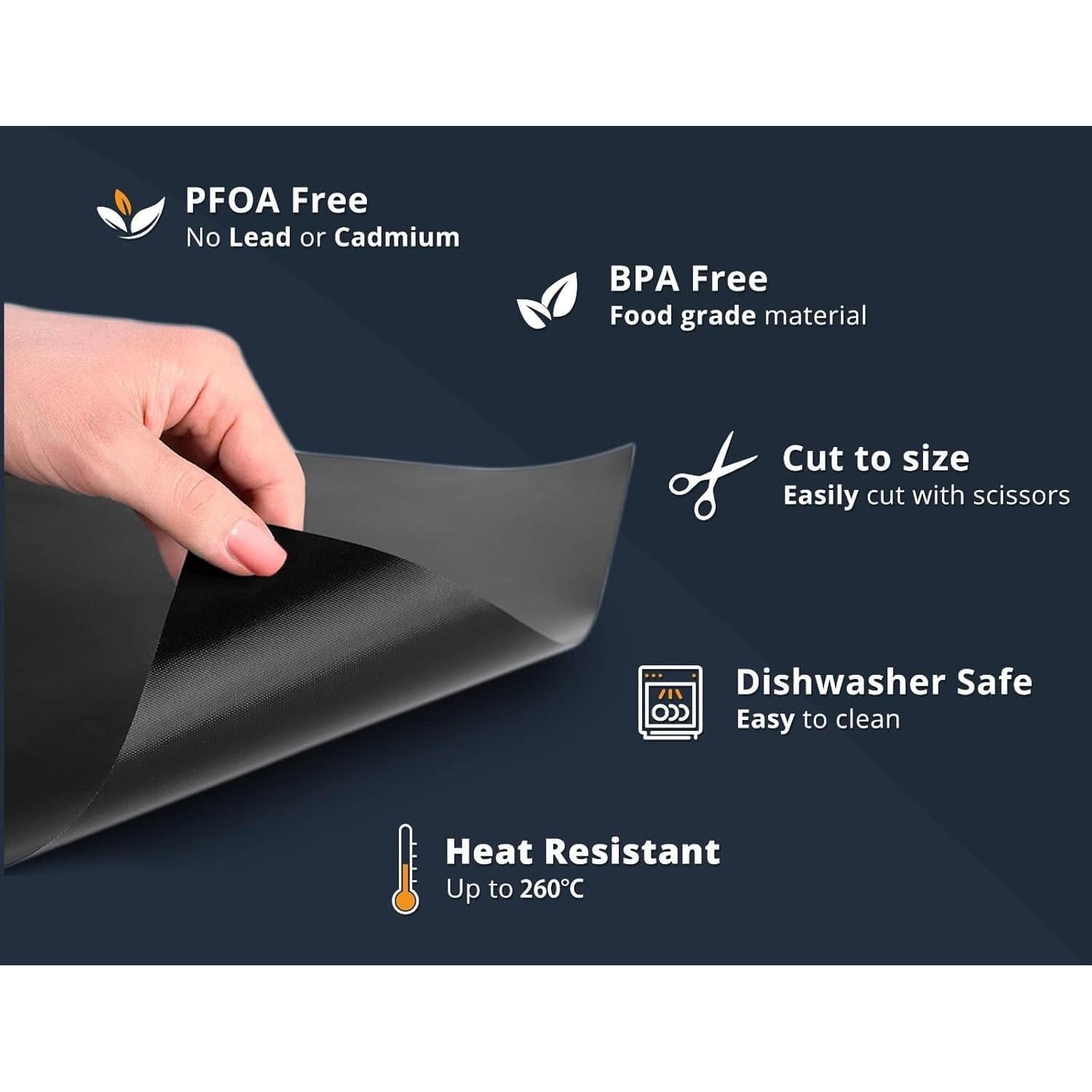 Tapetes para Parrilla BBQ Esenciales de Linda 40x32cm - Antiadherentes