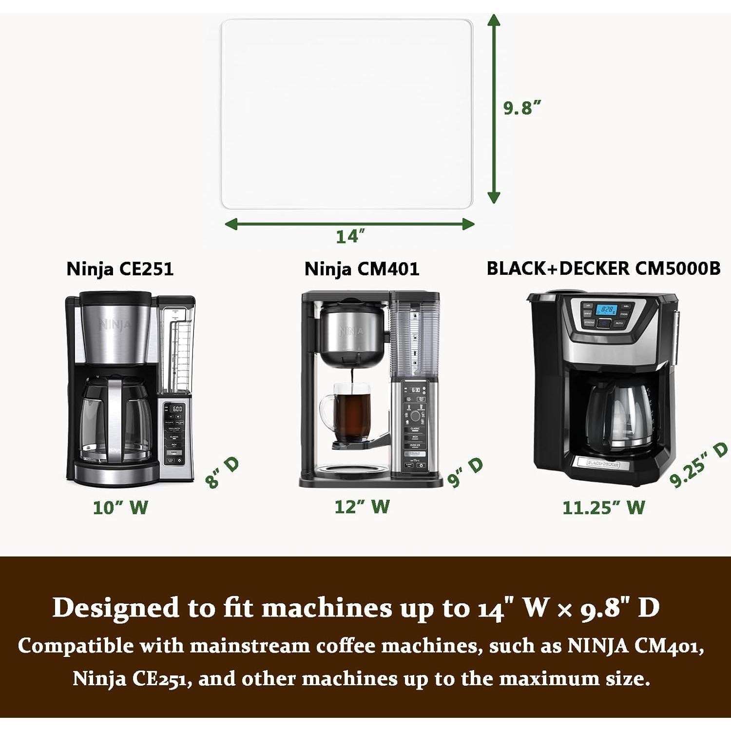 Deslizador de Cafetera Acrílico Sipnore 35.56x24.89cm