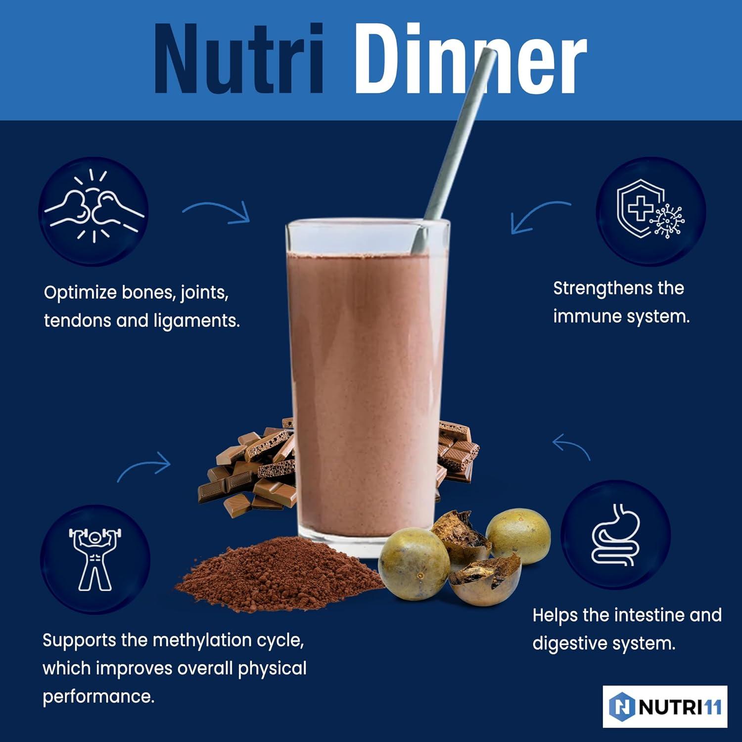 NutriDinner Nutrillermo | Polvo de Proteína de Colágeno 480g | Sabor Chocolate