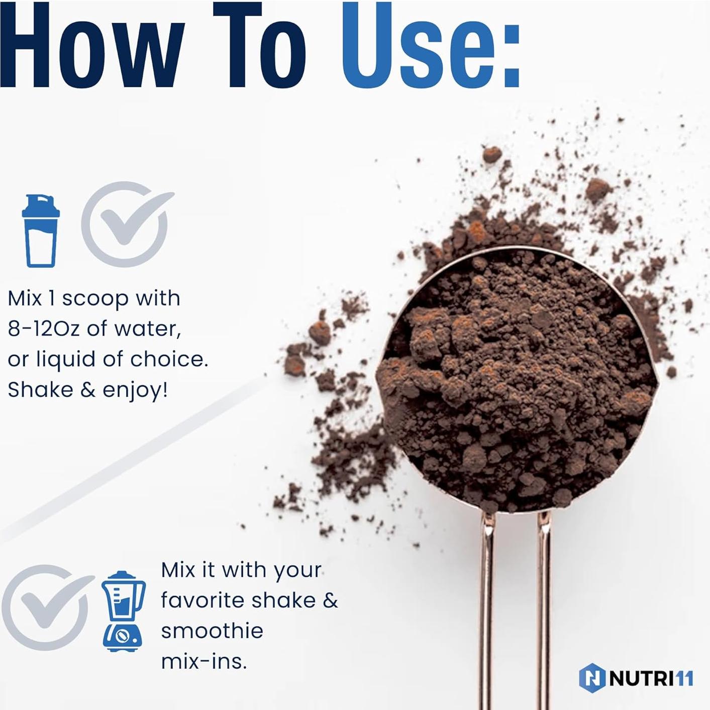 NutriDinner Nutrillermo | Polvo de Proteína de Colágeno 480g | Sabor Chocolate