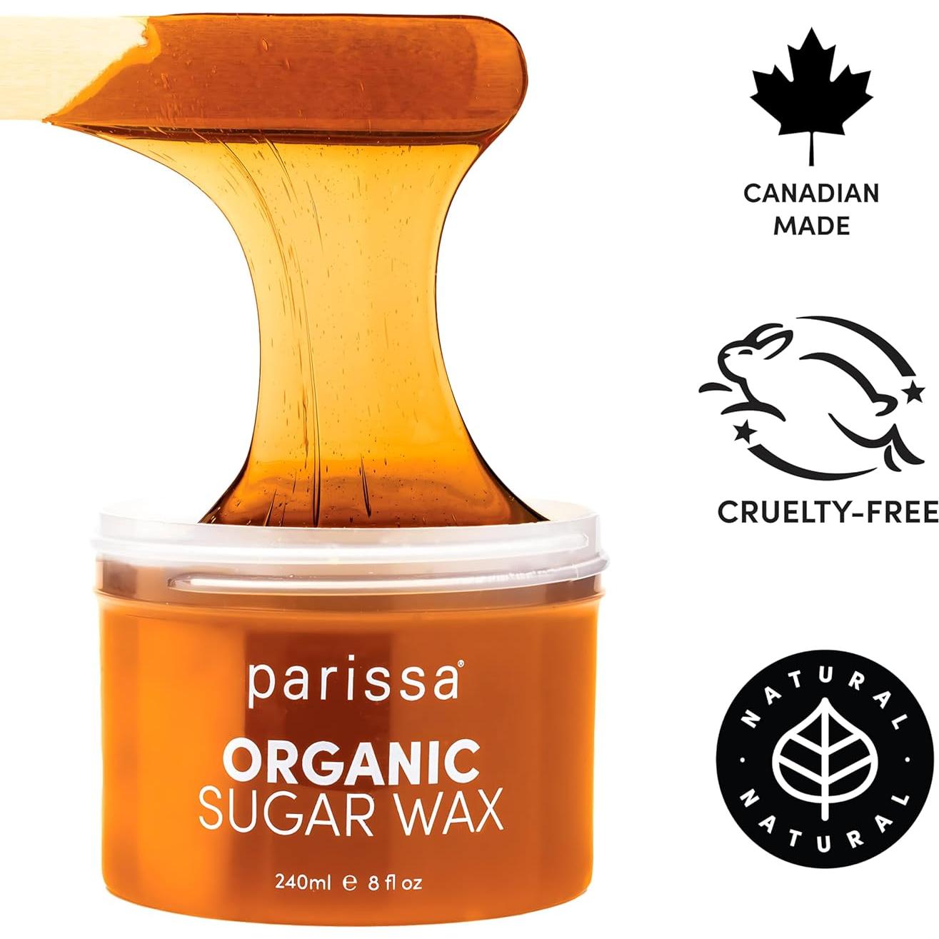 Cera de Azúcar Orgánica Parissa 240ml para Piernas y Cuerpo