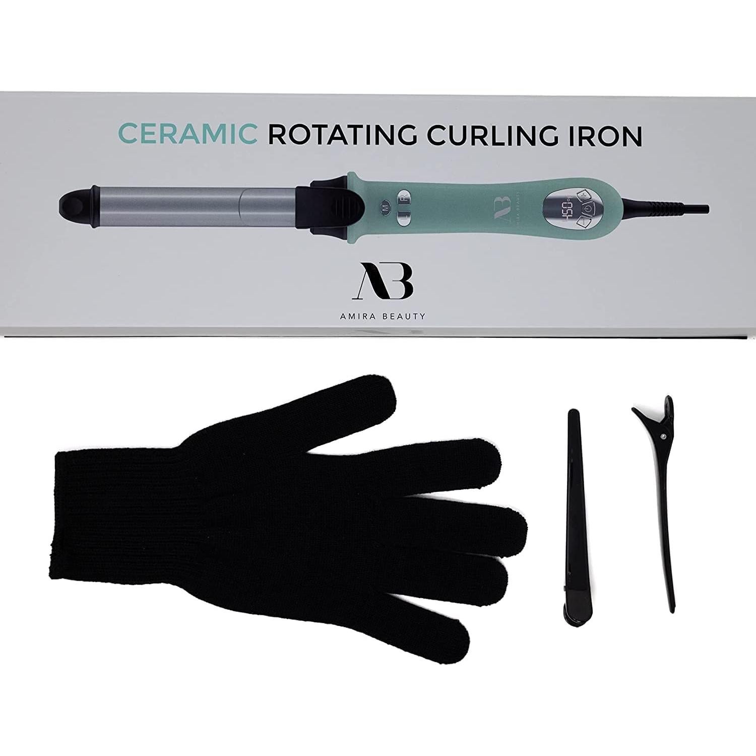 Plancha de Rizar Automática Amira Belleza Verde Azulado 121-232°C