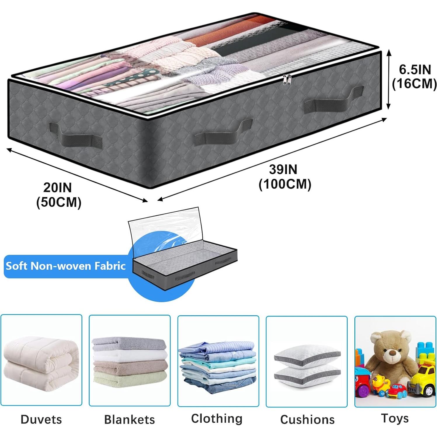Contenedores de Almacenamiento Bajo la Cama BiCINE 90L - 4 Piezas