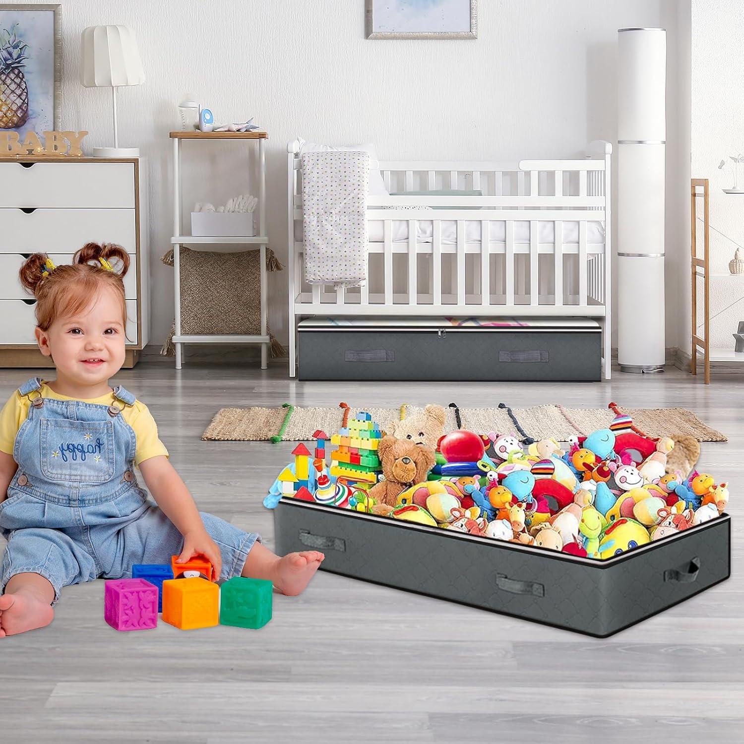 Contenedores de Almacenamiento Bajo la Cama BiCINE 90L - 4 Piezas