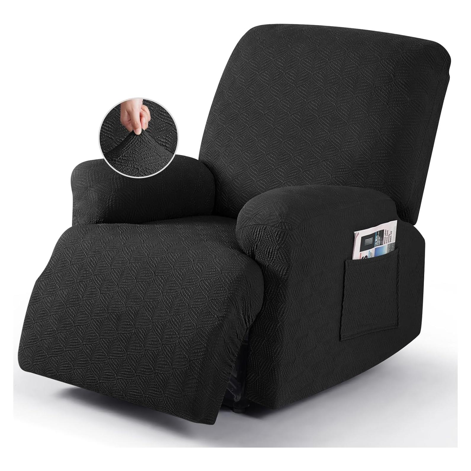 Funda de Silla de Reclinador Timeles Unipersonal Negra