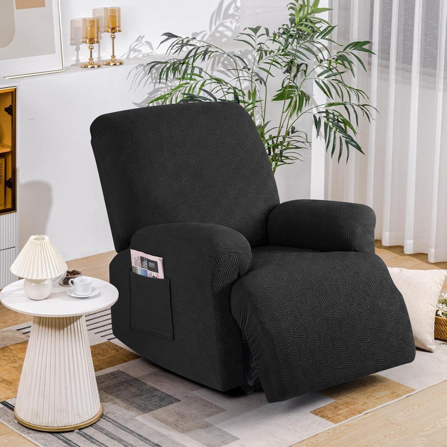 Funda de Silla de Reclinador Timeles Unipersonal Negra