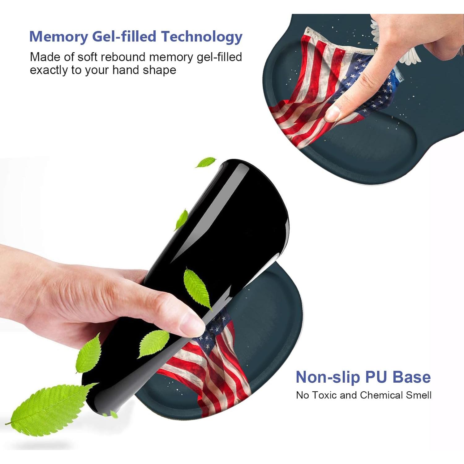 Soporte de Muñeca Ergonómico Luasao con Alfombrilla y Posavasos