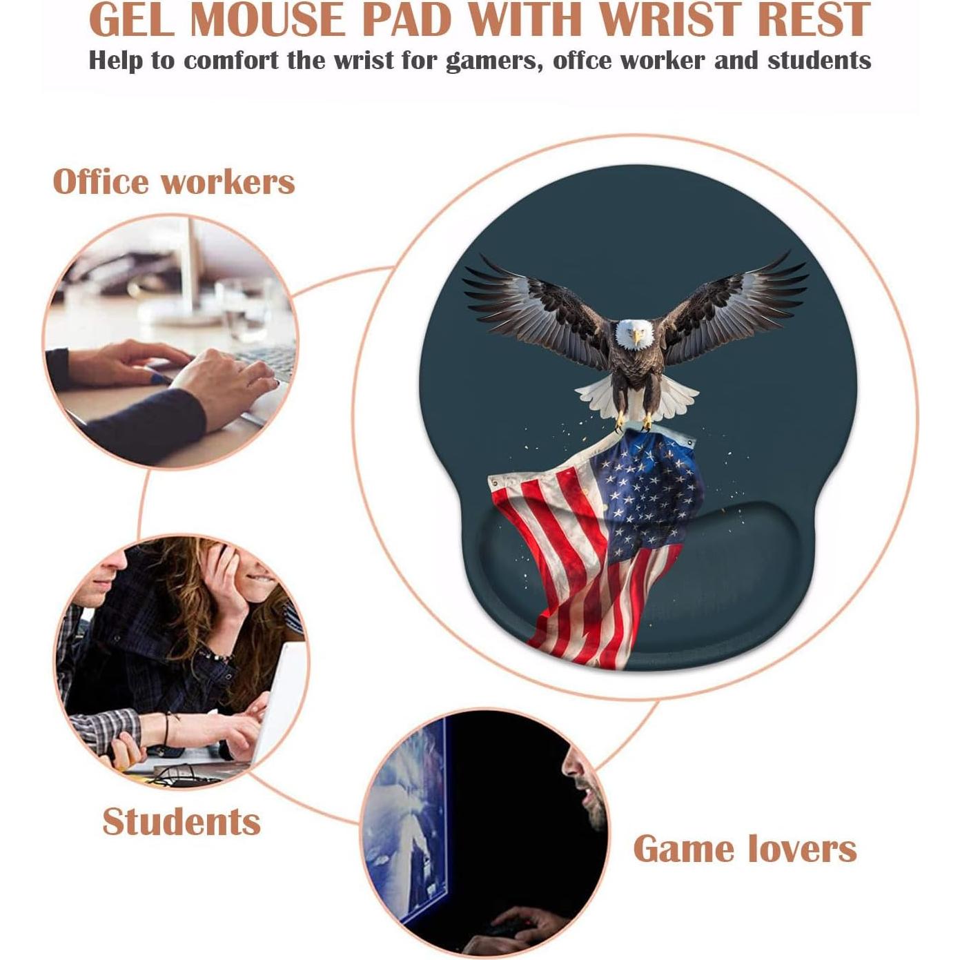 Soporte de Muñeca Ergonómico Luasao con Alfombrilla y Posavasos