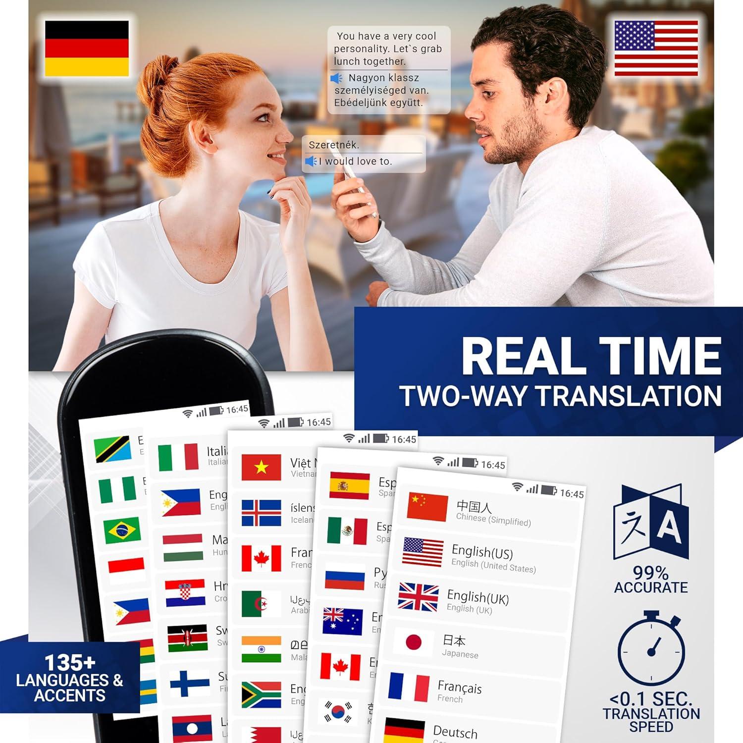 Traductor de Idiomas Vavus 4G - 138 Idiomas, SIM y WiFi