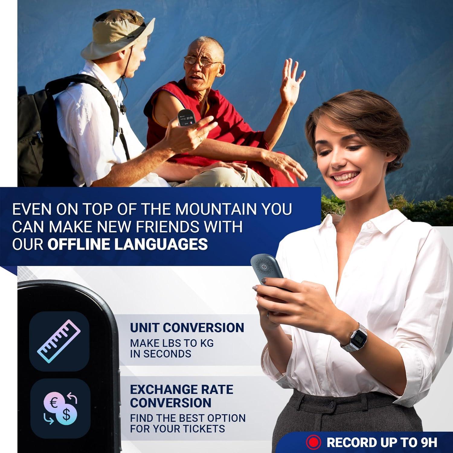 Traductor de Idiomas Vavus 4G - 138 Idiomas, SIM y WiFi