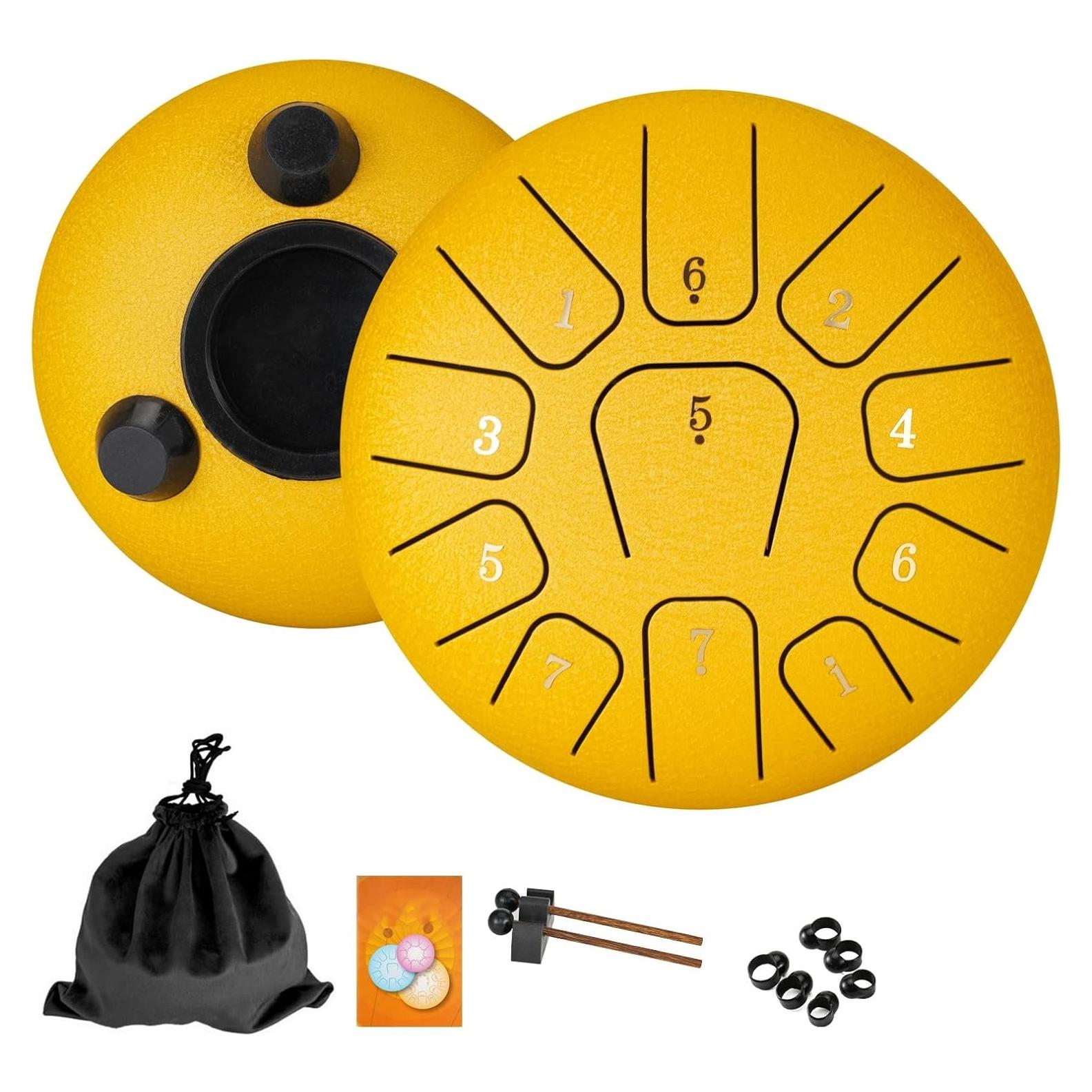 Tambor de Lengua de Acero Miwayer 15 cm 11 Notas Dorado