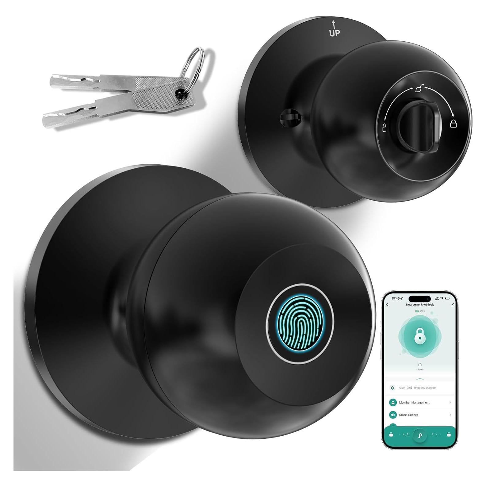 Cerradura Biométrica Usteetic CL02 con Huella Dactilar y App