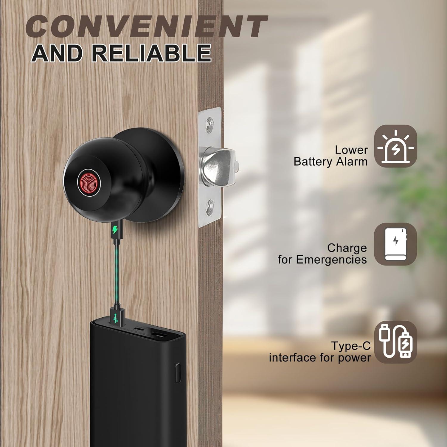 Cerradura Biométrica Usteetic CL02 con Huella Dactilar y App