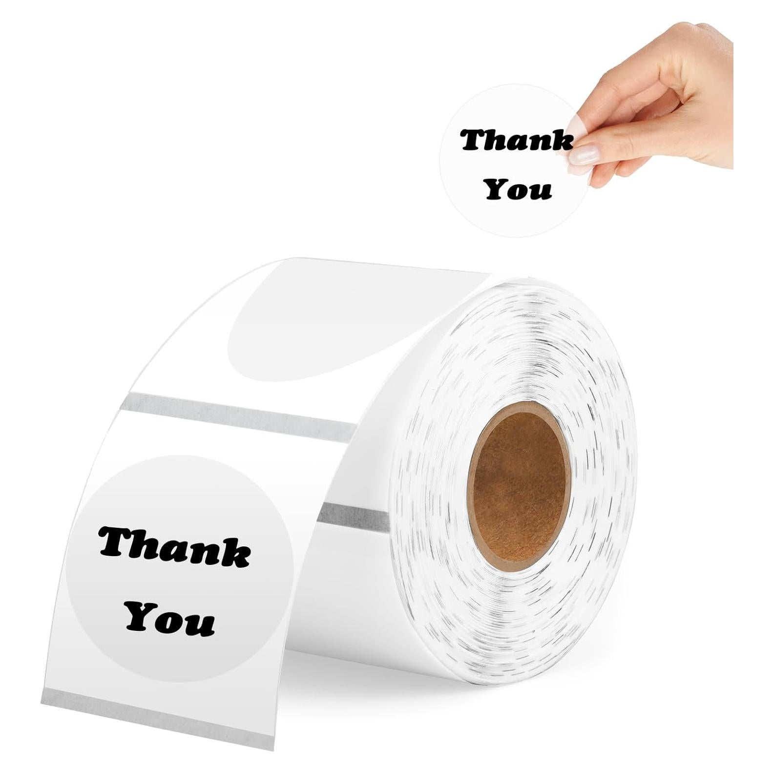 500 Etiquetas Térmicas Circulares Transparentes DLUGOPIS 2.54cm