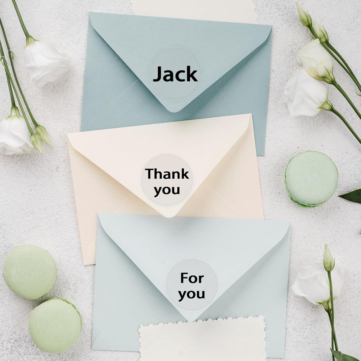 500 Etiquetas Térmicas Circulares Transparentes DLUGOPIS 2.54cm