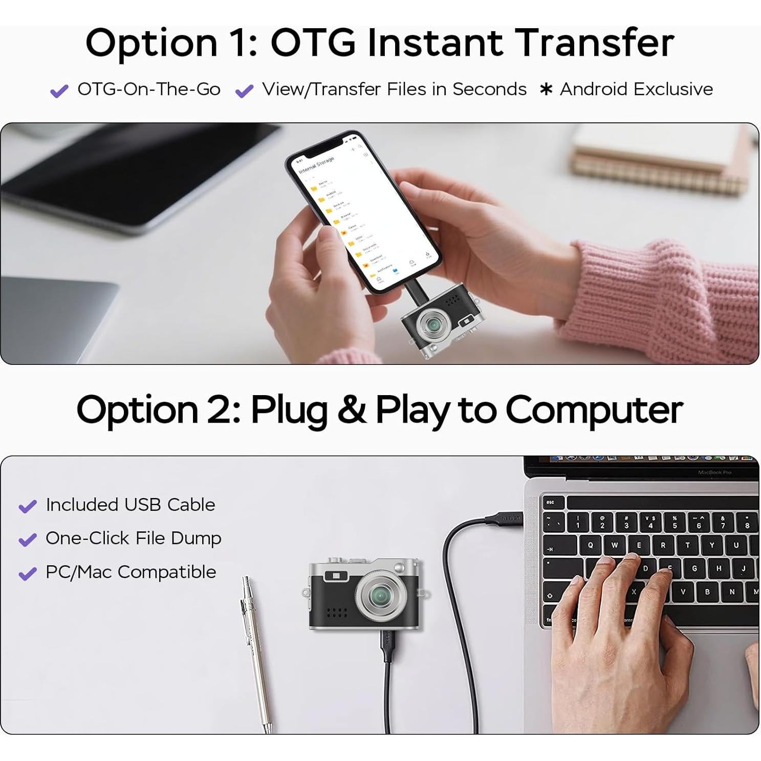 Mini Cámara Digital Dienspeak DC26 1080P HD Compacta con 32GB