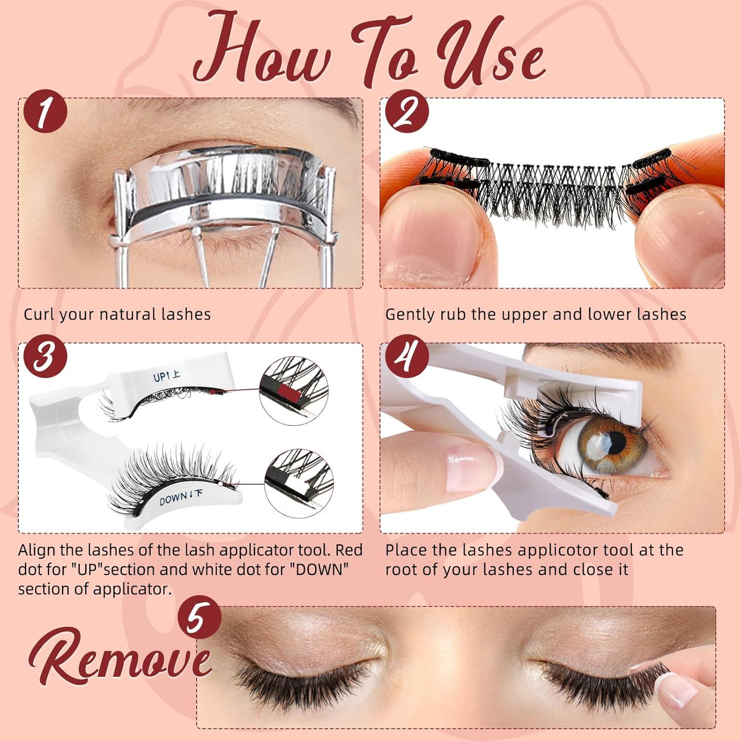 Pestañas Magnéticas Higu Clace Reutilizables con Aplicador