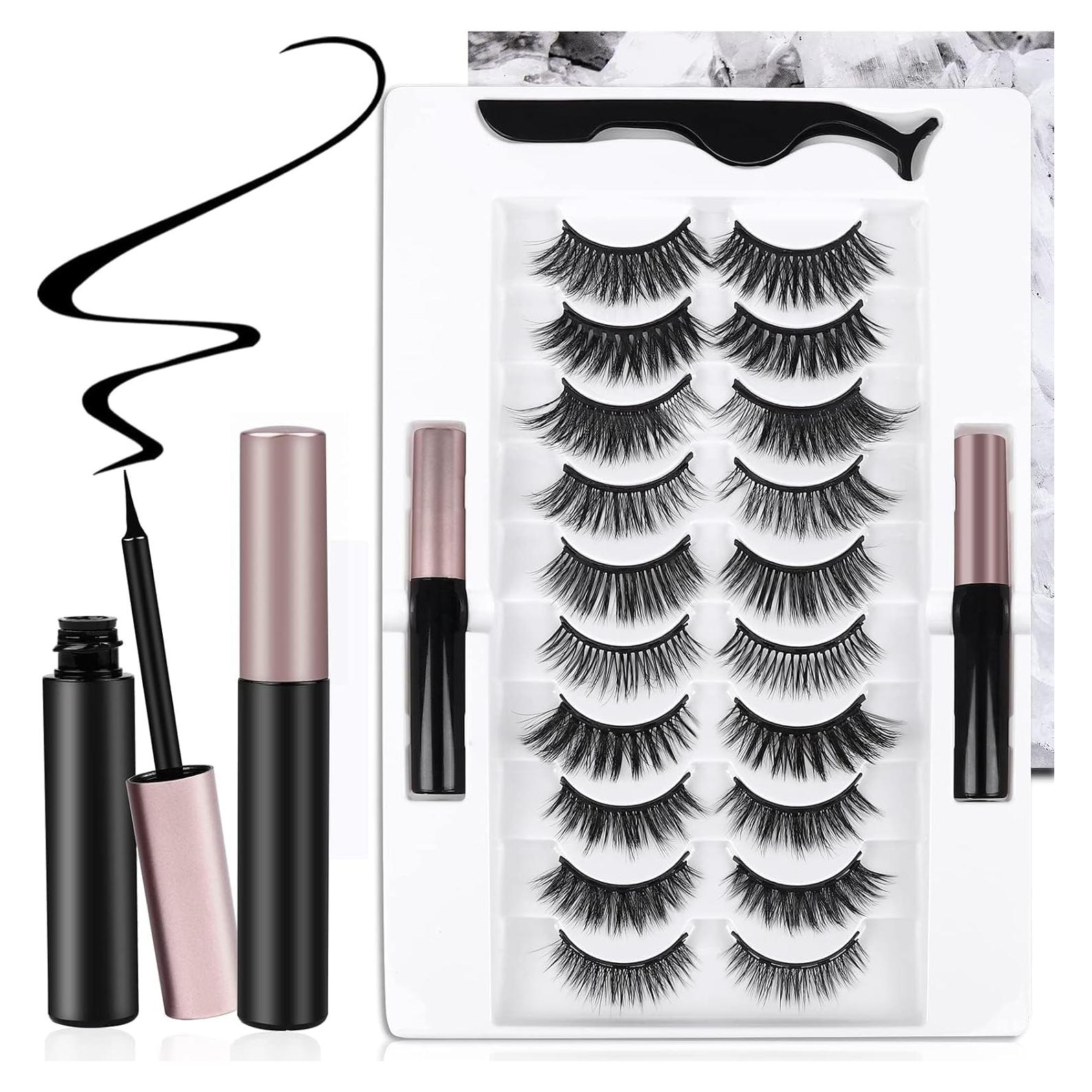 Kit de Pestañas Magnéticas AROIC 10 Pares 3D Reutilizables