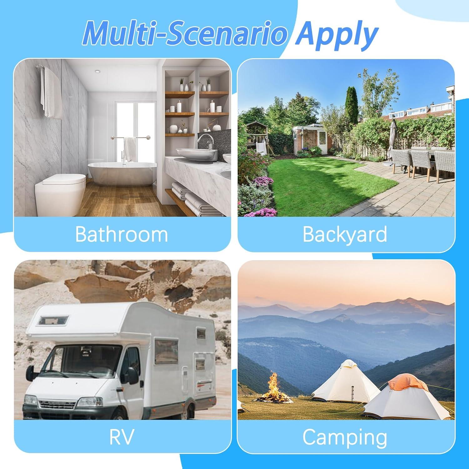 Bañera Plegable para Perros FHTONGE 186L Azul con Drenaje