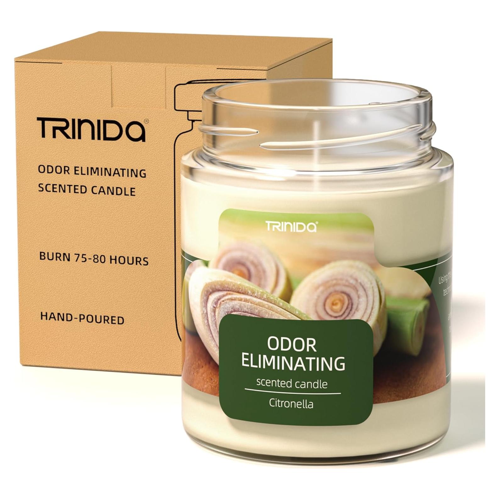 Velas Eliminadoras de Olores TRINIDa Citronela Set 226g