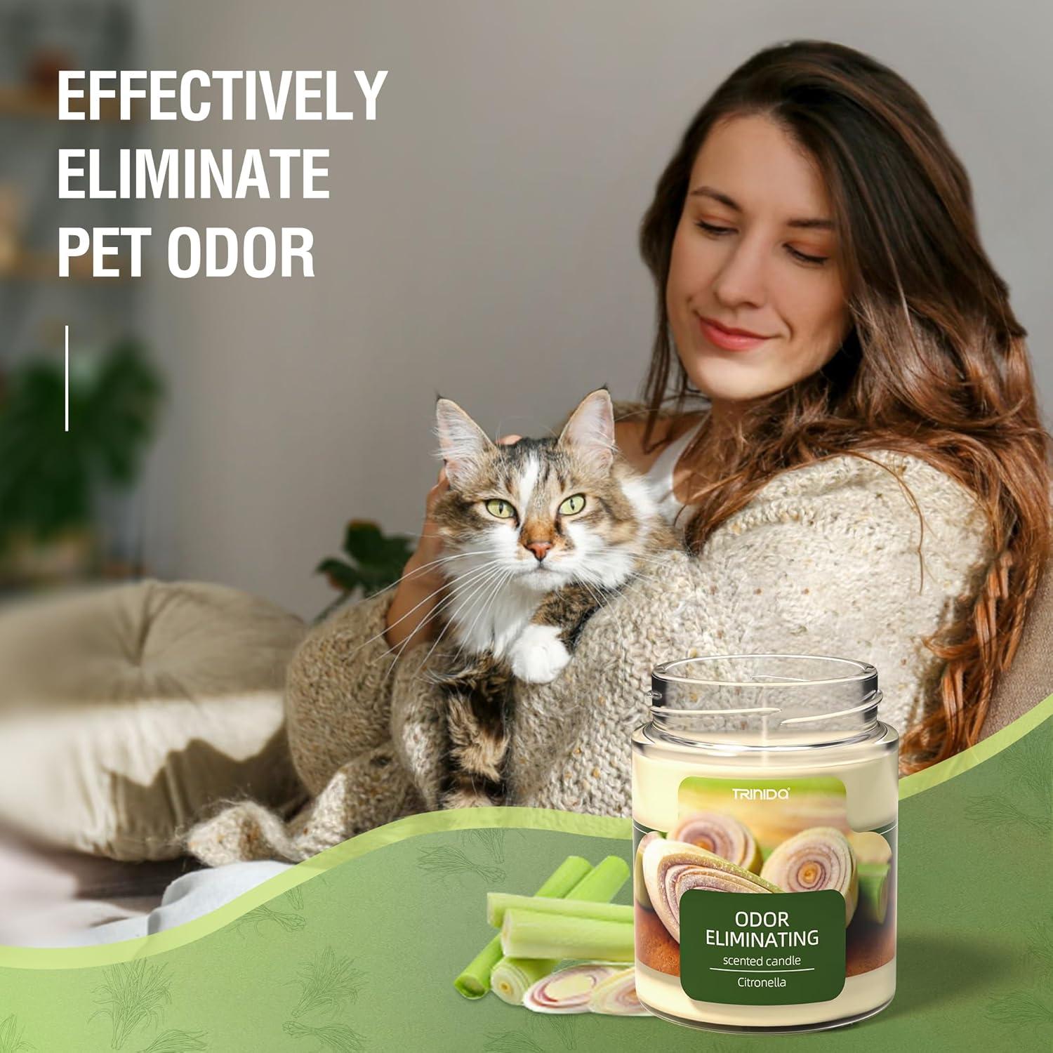 Velas Eliminadoras de Olores TRINIDa Citronela Set 226g