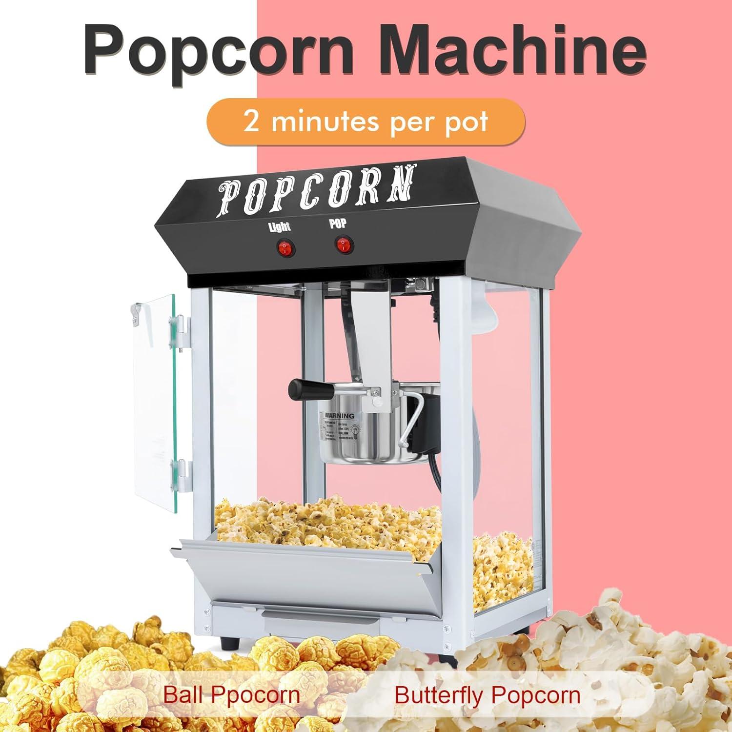 Máquina de Hacer Palomitas Nifoti 6 Oz 600W Acero Inoxidable