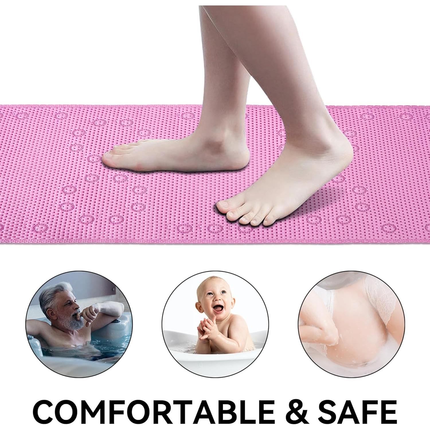 Alfombrilla de Baño Antideslizante DwEllAid 91.4x43.2cm Púrpura