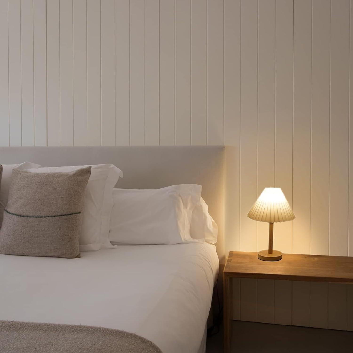 Lámpara de Mesa Pequeña Zenply 36.83 cm Vintage LED Blanca