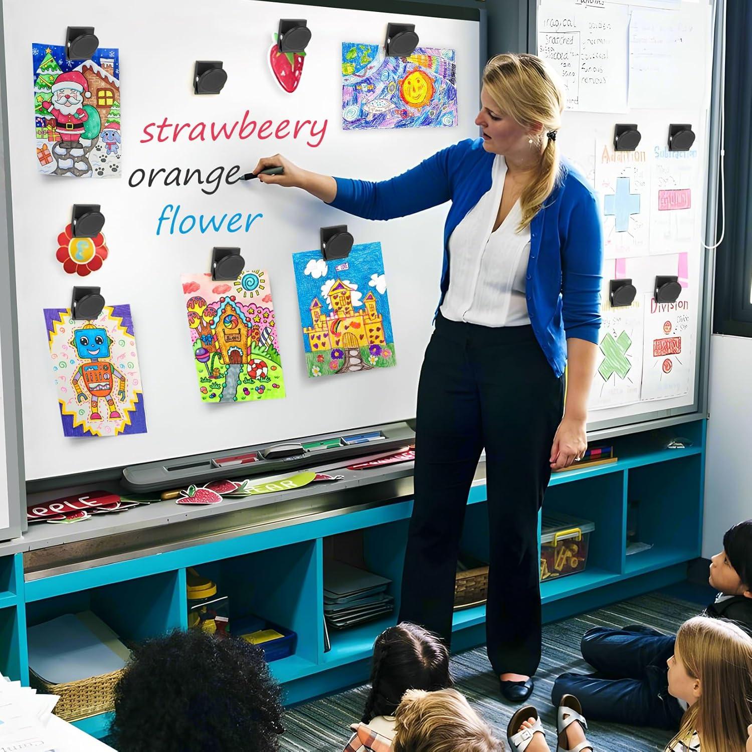 Clips Magnéticos Negros Junarter - Paquete de 4 Clips Pesados