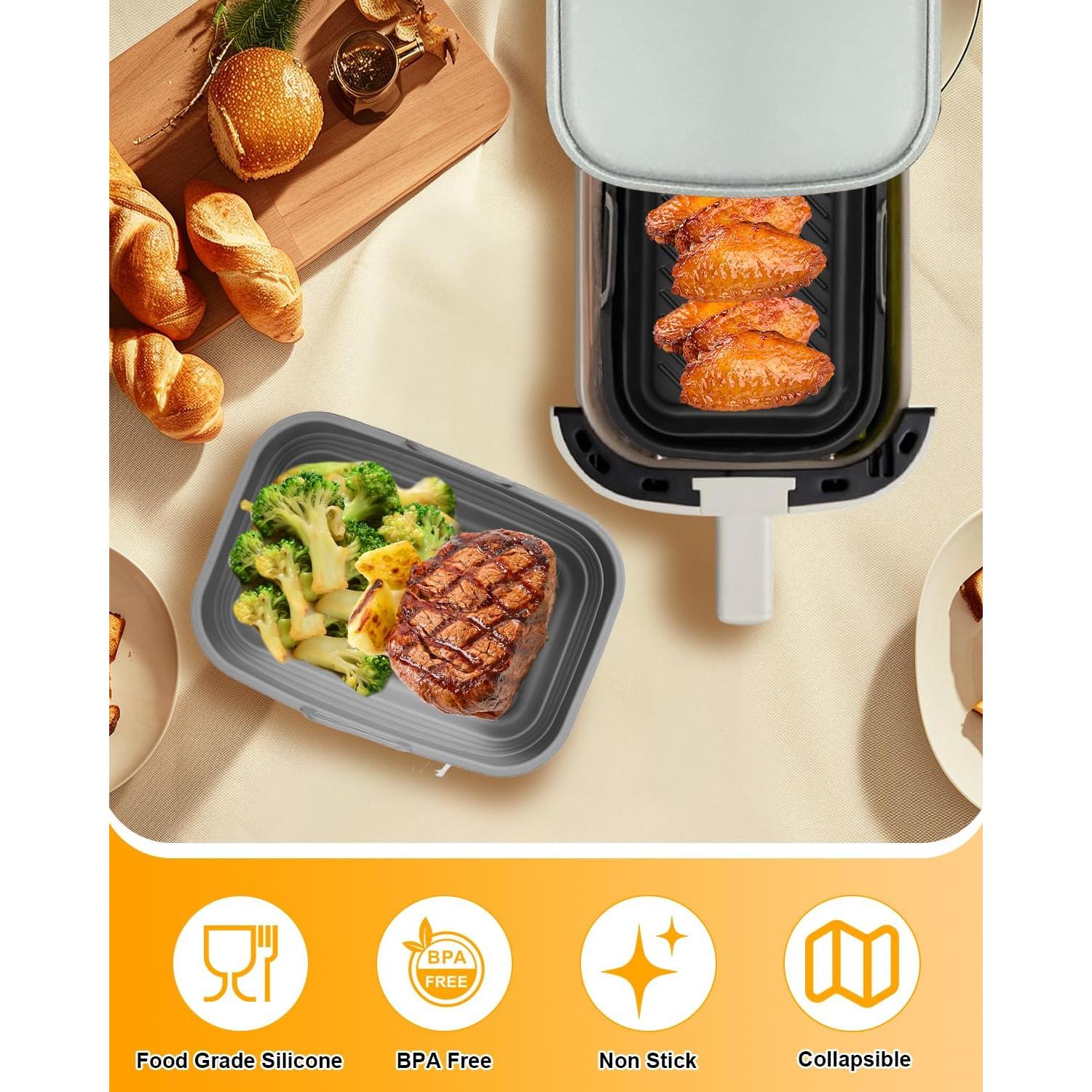 Forros de Silicona para Freidora de Aire Bella 4Qt 2-Pack