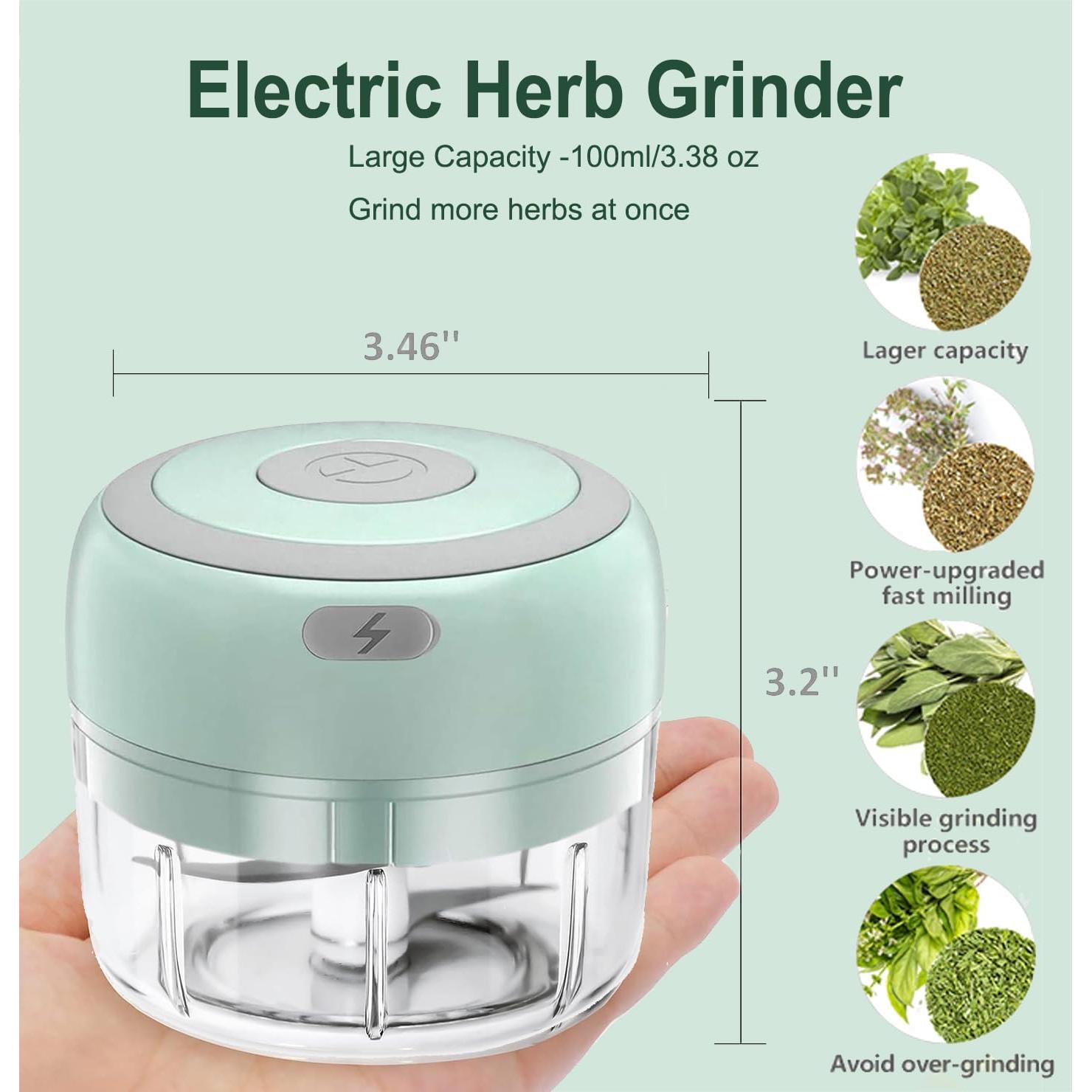 Molino de Hierbas Eléctrico ROVIGO 100ml USB Inalámbrico Verde