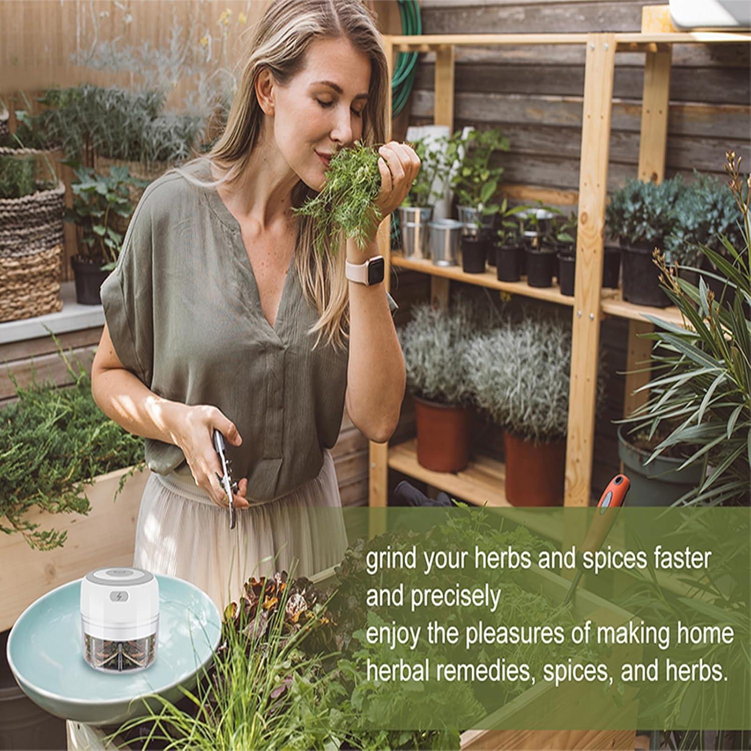 Molino de Hierbas Eléctrico ROVIGO 100ml USB Inalámbrico Verde