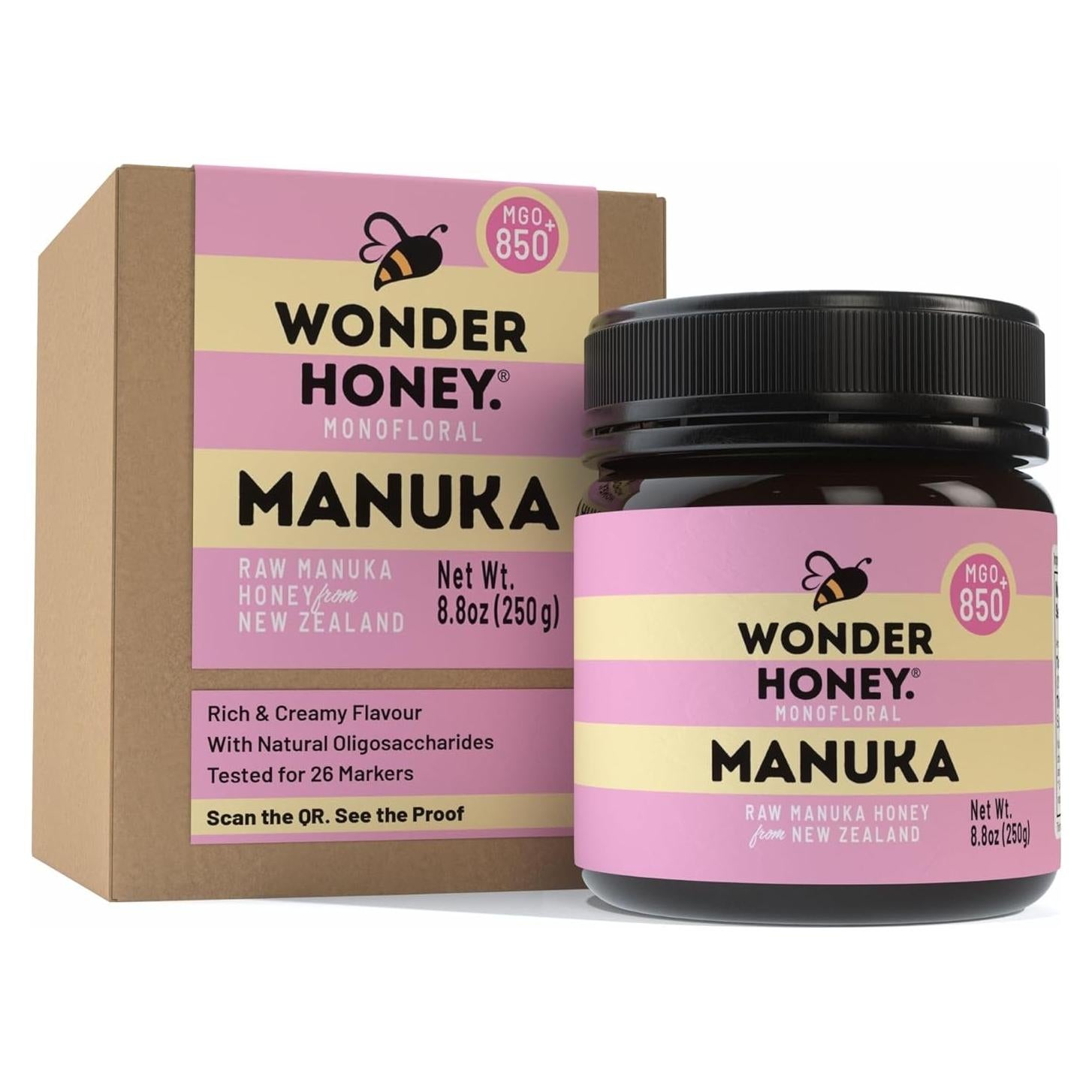 Miel Cruda de Manuka Wonder Honey MGO 850+ 249g Natural