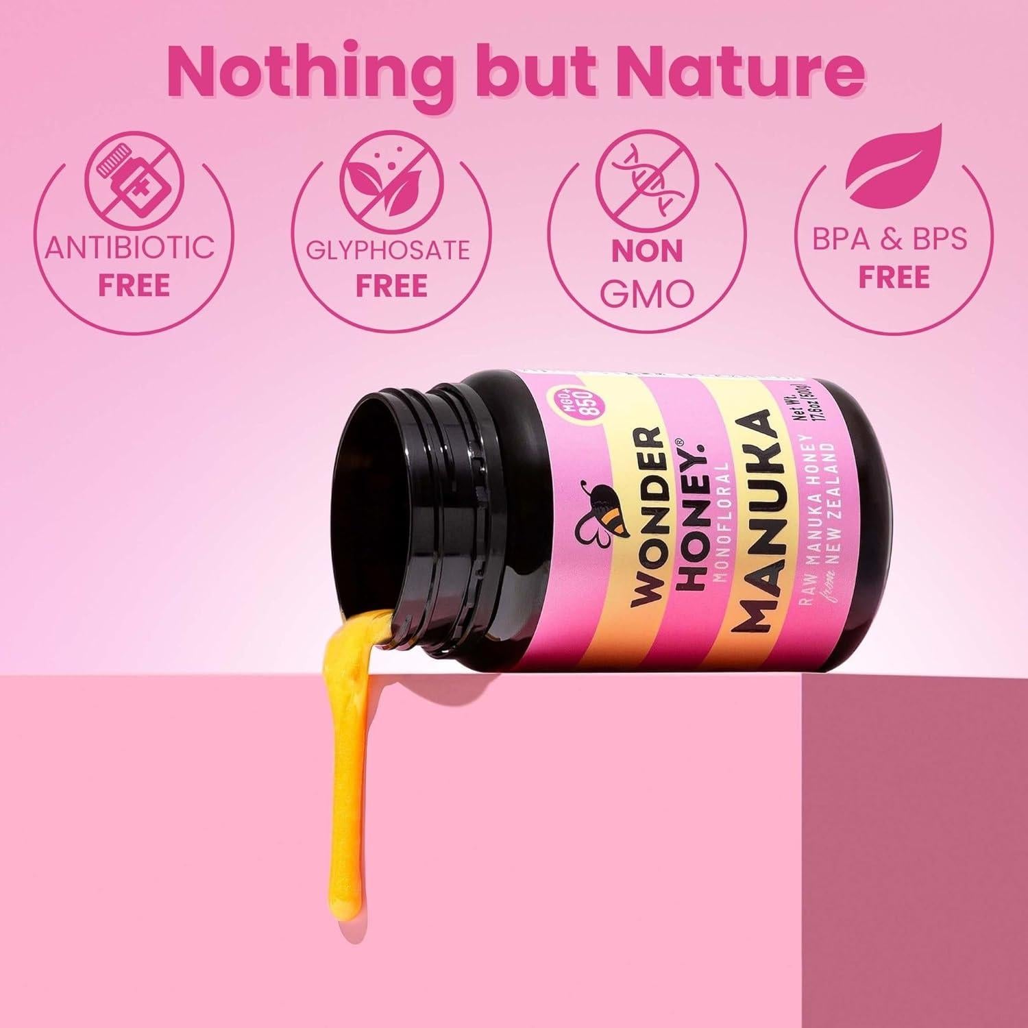 Miel Cruda de Manuka Wonder Honey MGO 850+ 249g Natural