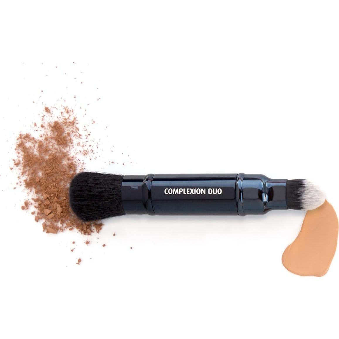 Pincel Dúo Vegano para Tez Lune+Aster - Aplicación Crema y Polvo