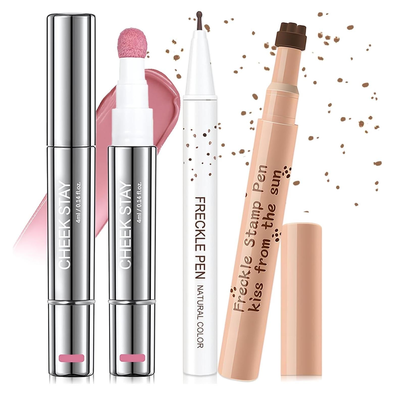 Kit de Maquillaje de Pecas Wugbc - Bolígrafo y Rubor Líquido