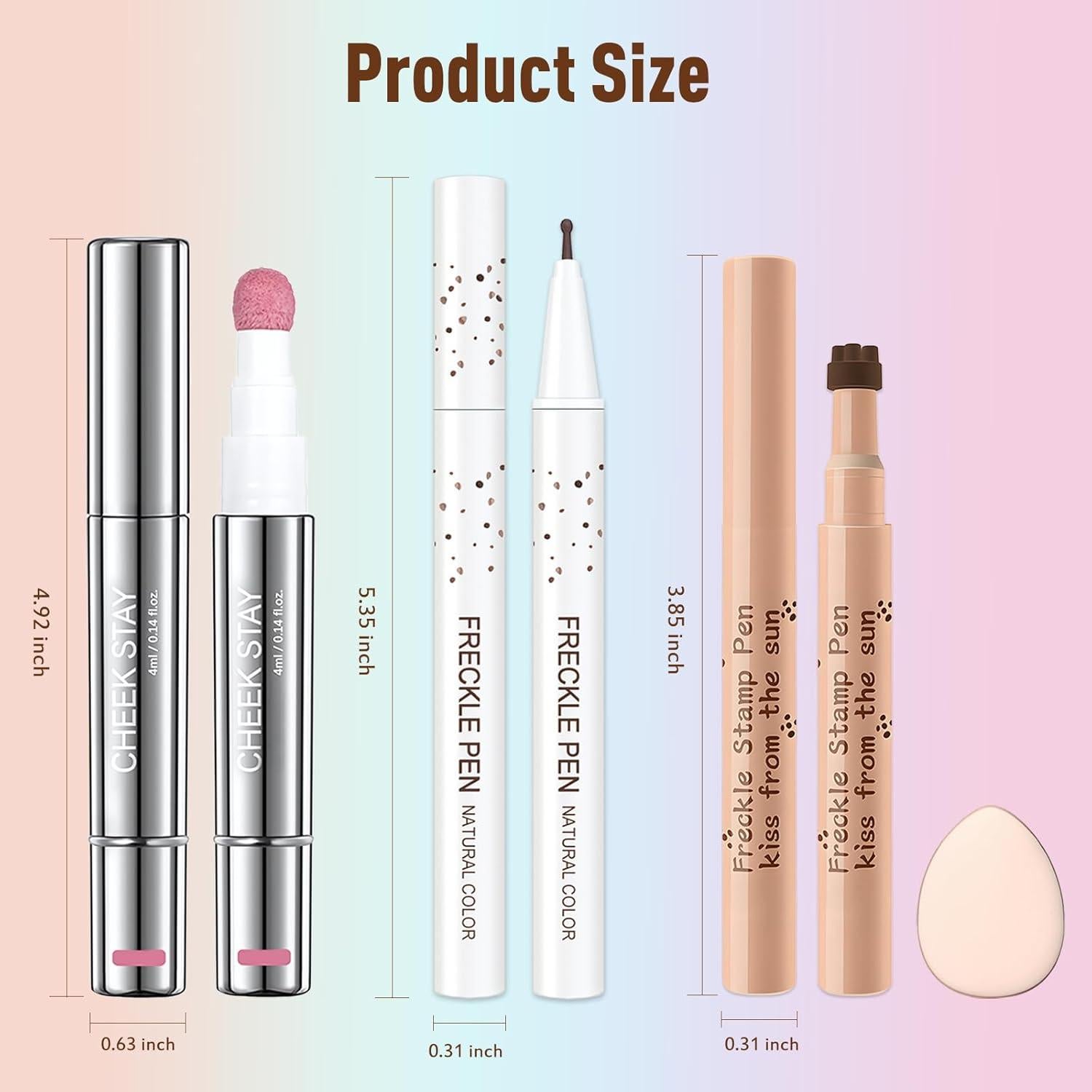 Kit de Maquillaje de Pecas Wugbc - Bolígrafo y Rubor Líquido