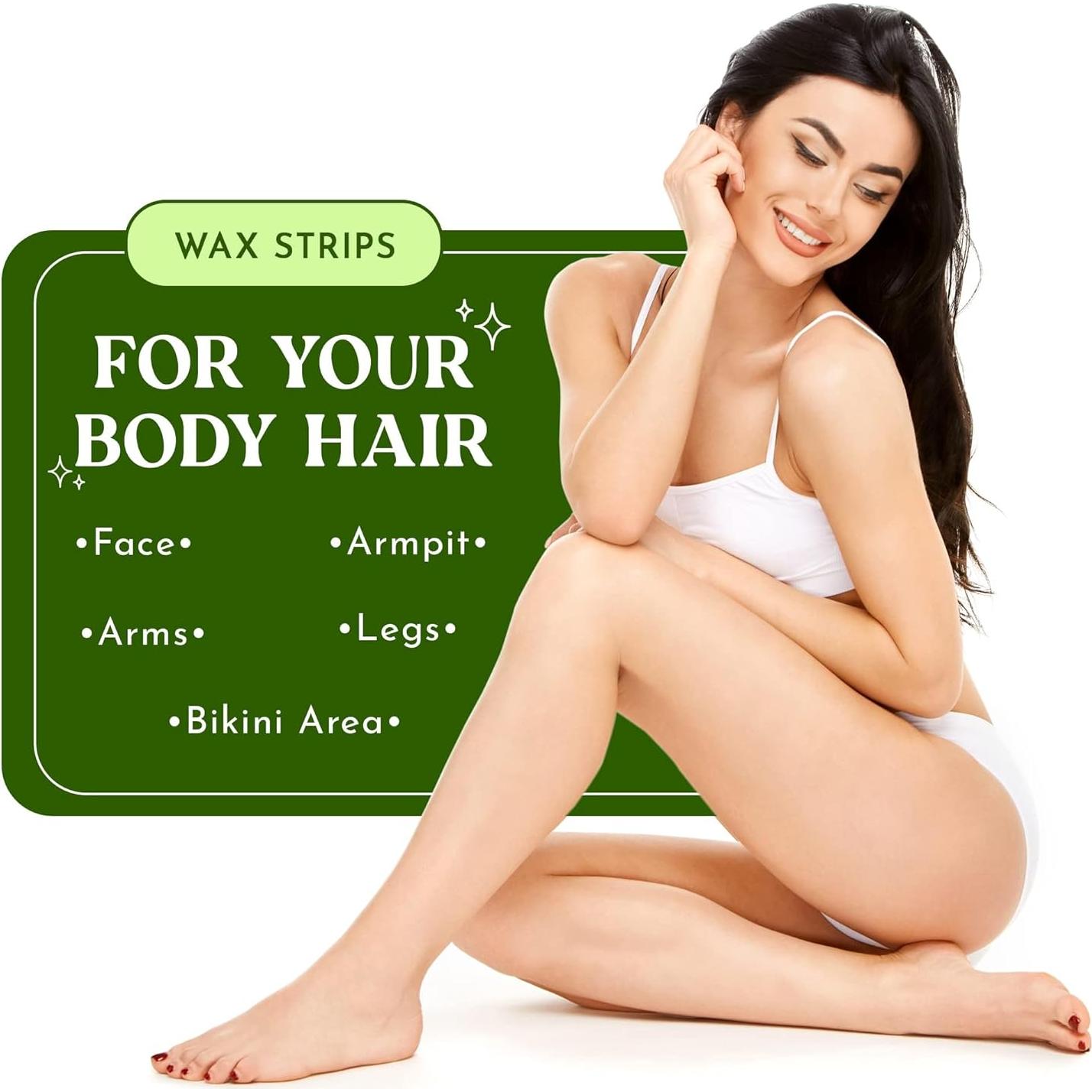 Tiras de Cera Reutilizables MOOM 48 Unidades para Depilación