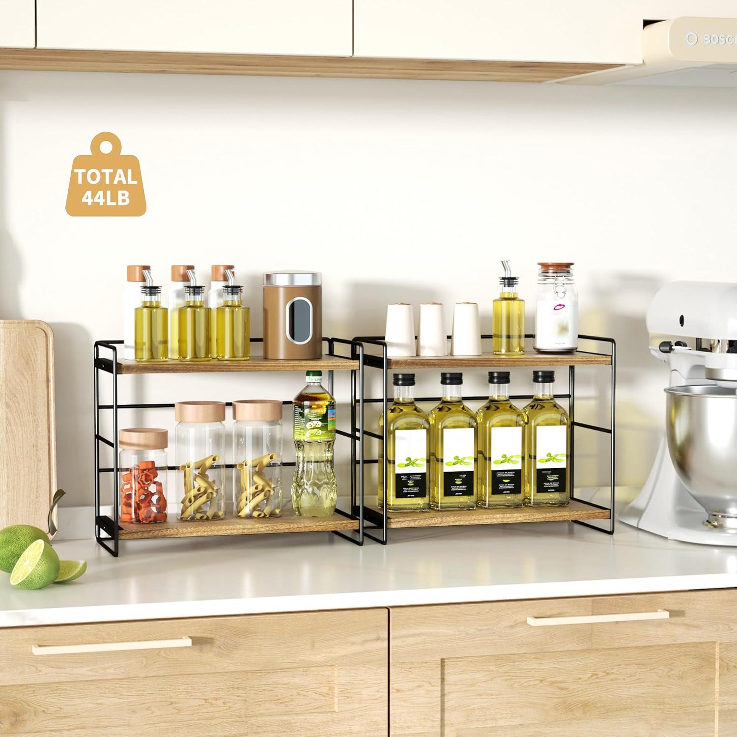 Organizador de Encimera SRIWATANA 2 Niveles - Negro Carbonizado